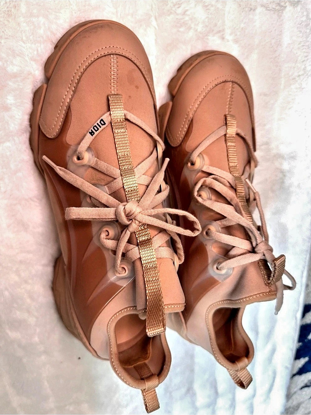 Dior D-Connect Sneaker Nude Brown